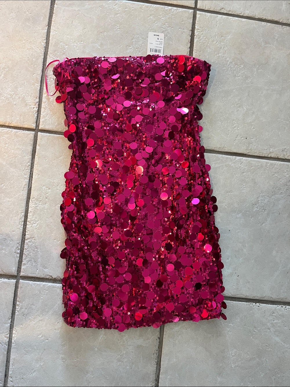 Windsor Hot Pink Sequin Tube Dress